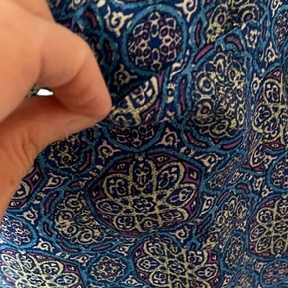 𝅺♥ Willi Smith Short Sleeve Multicolor Blue Purple Top Size M - Picture 6 of 10